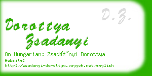 dorottya zsadanyi business card